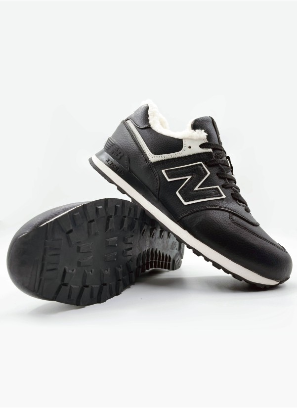 Кроссовки NEW BALANCE 574 Утепленные Black and White