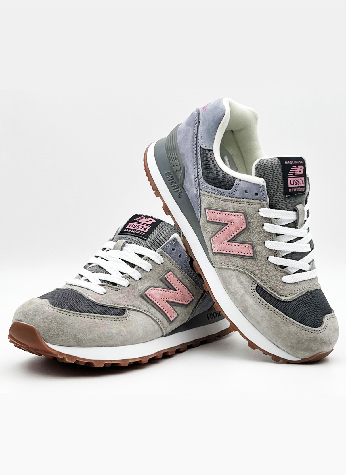 КроссовкиNEWBALANCE574GreyxVioletxPink