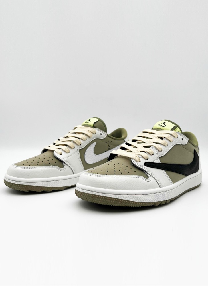 Кроссовки NIKE Air Jordan Retro Low Golf Travis Scott Neutral Olive