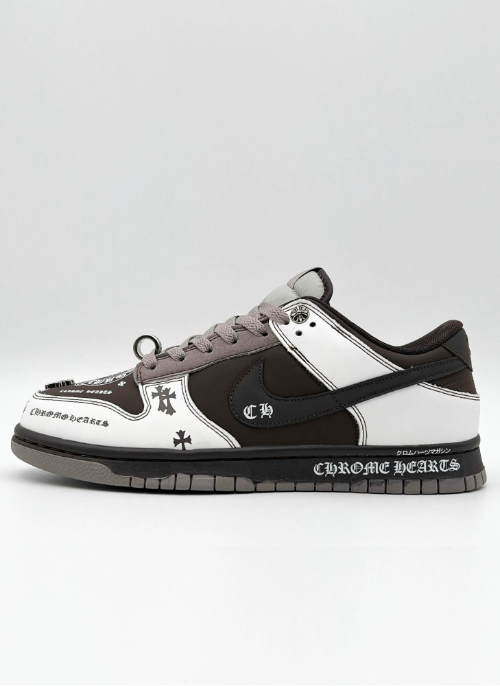 Кроссовки NIKE Dunk Low x Chrome Hearts Brown