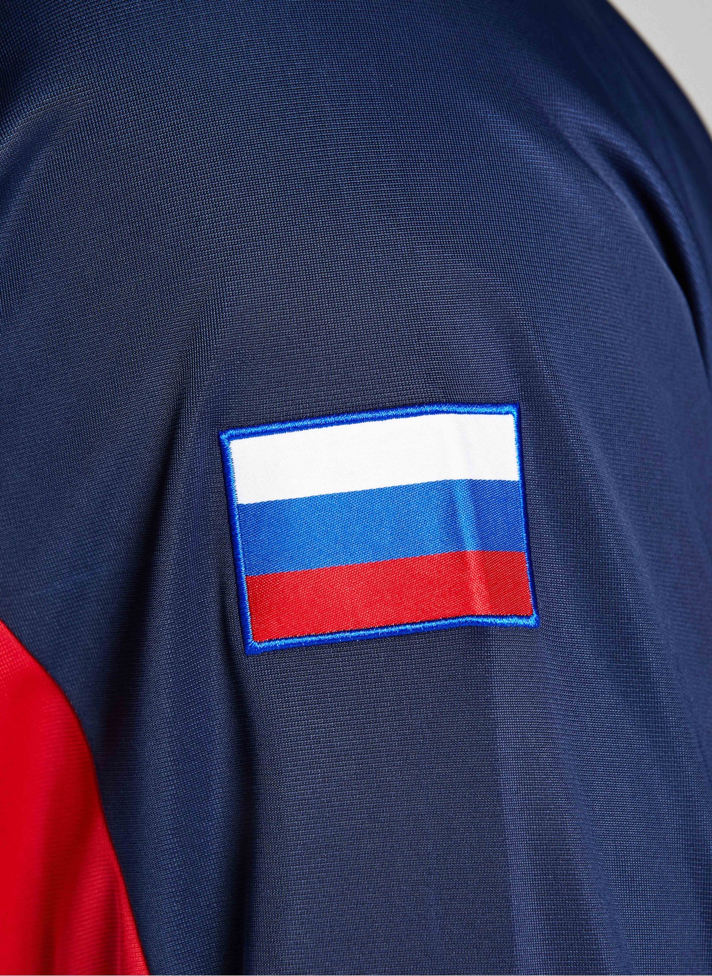 Спортивный костюм Россия мужской| RUSTEAM | С начесом | Белый, синий, красный | Олимпийка без капюшона | Брюки прямого кроя с лампасами