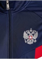 Спортивный костюм Россия мужской| RUSTEAM | С начесом | Белый, синий, красный | Олимпийка без капюшона | Брюки прямого кроя с лампасами