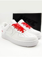 Кроссовки NIKE AIR FORCE 1 Low Supreme - Mini Box Logo White