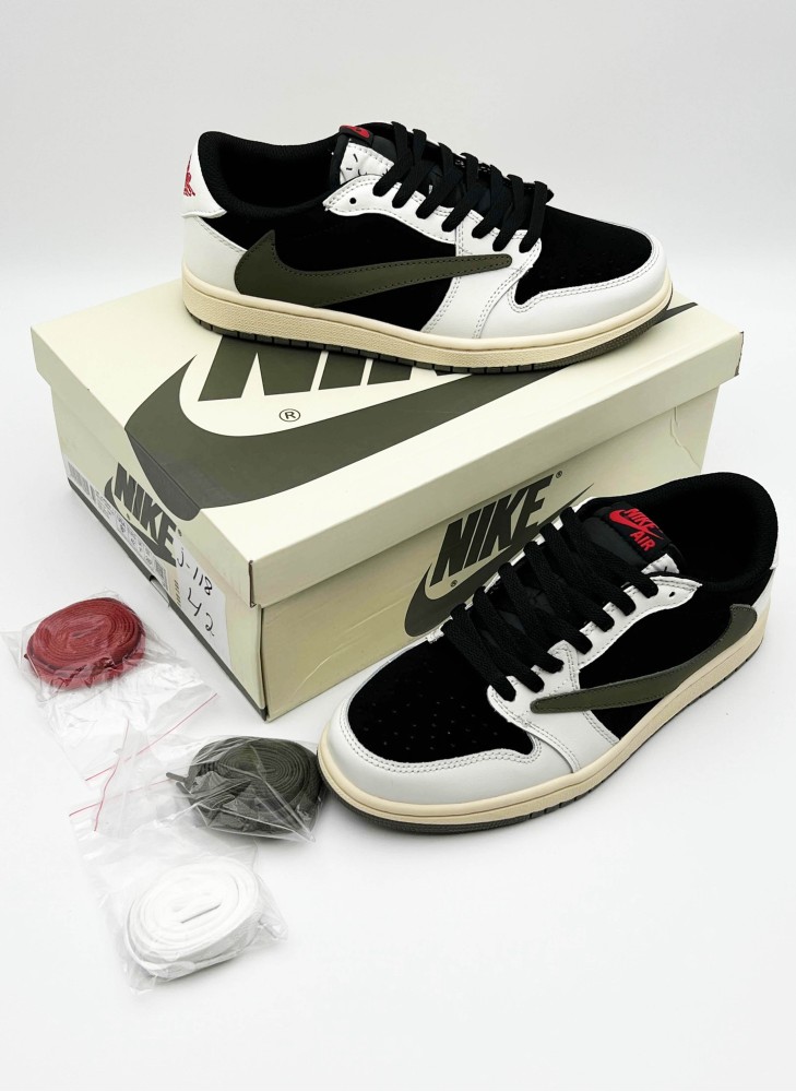 Кроссовки NIKE Air Jordan 1 Retro Low OG SP Travis Scott Olive (W)