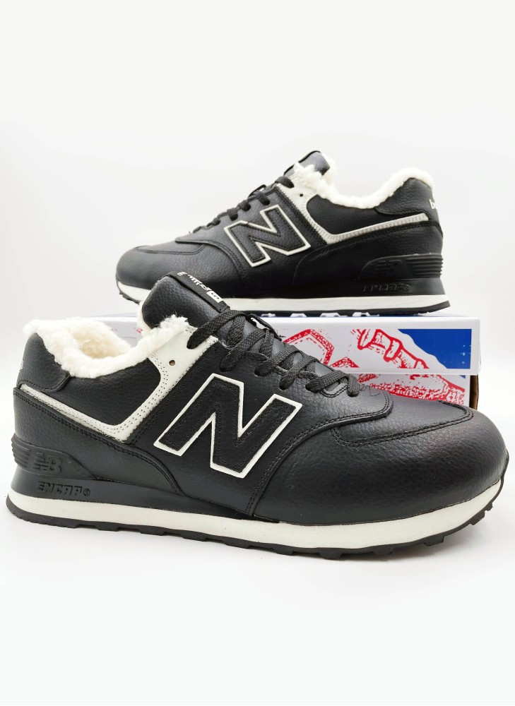 Кроссовки NEW BALANCE 574 Утепленные Black and White